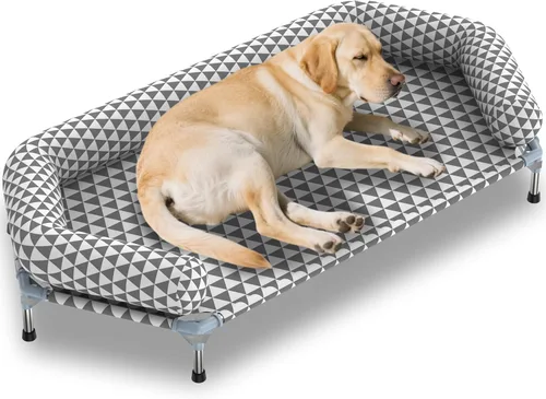 Miniatura 12 de Kuntrust Cama Elevada para Perros de Exterior Actualizada Catre para Mascotas Elevado Cama Refrescante para Cachorros Cama Elevada para Perros