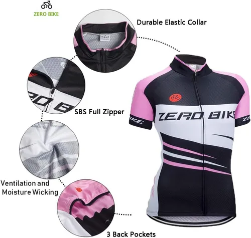 Miniatura 51 de Jersey de ciclismo para mujer, de manga corta, secado rápido, transpirable, para montaña.