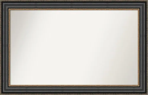 Miniatura 471 de Amanti Art Espejo personalizado, espejo de baño negro puente, espejo de pared o espejo de tocador de baño sobre el fregadero (26 x 26 pulgadas)