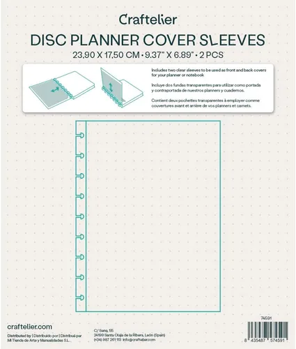 Miniatura 2 de Craftelier - Fundas de plástico transparente para la parte delantera y trasera troqueladas para crear carpetas de disco personalizadas de 9 anillas
