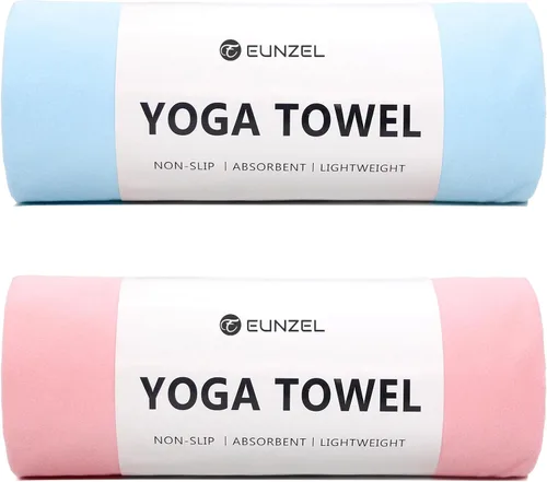 Miniatura 15 de Eunzel Toalla de yoga caliente antideslizante para esterilla de yoga, toalla de microfibra absorbente del sudor para yoga caliente, pilates y Morado