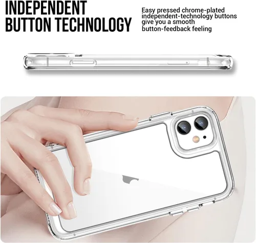 Miniatura 4 de Funda para iPhone 11: cubierta de teléfono a prueba de golpes de grado militar con protector de pantalla de vidrio templado, antiarañazos y Cristal