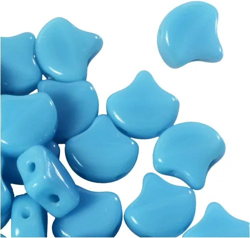 Miniatura 2 de Cuentas GINKO de 0.71 oz, 70-75. Gran variedad de colores y acabados. Dos agujeros de 0.295 in de lado a lado. Cristal checo