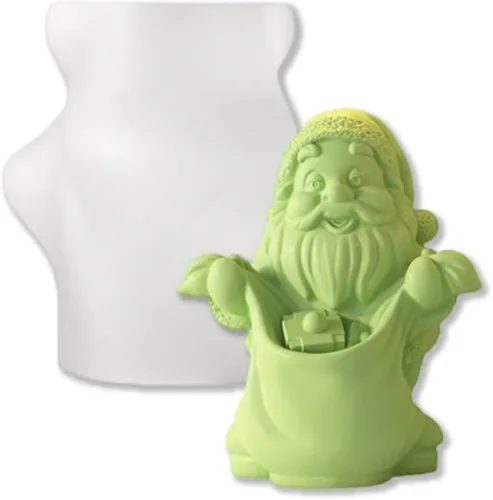 Miniatura 7 de Cestony Molde de silicona con tema navideño para hacer velas de resina para aromaterapia, velas de cera jabón, flor espécimen de arcilla artesanal