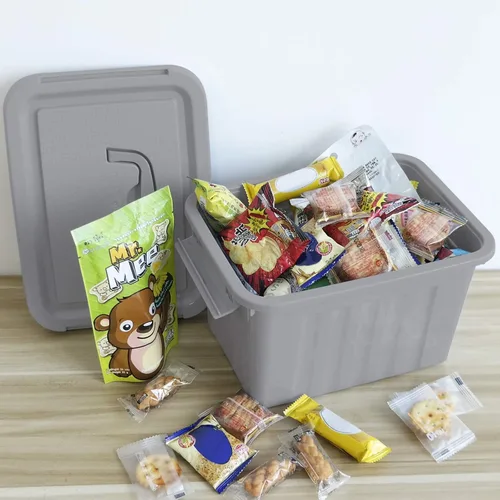 Miniatura 6 de Caja de almacenamiento transparente de 6.5 cuartos de galón con asa, paquete de 4 recipientes de plástico con tapa