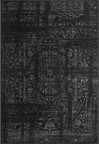 Miniatura 3 de nuLOOM Arlena - Alfombra de área tradicional vintage - Alfombra de acento de 2 x 3 pies, moderna/contemporánea, negro/gris, alfombras para sala