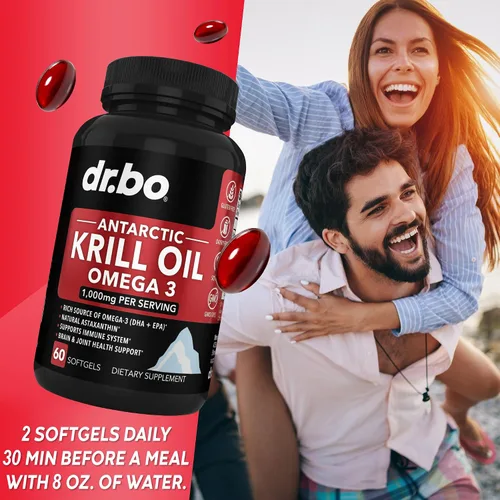 Miniatura 7 de Aceite de krill Omega 3 500mg - Aceite de krill antártico 1000 mg cápsulas blandas EPA, DHA, astaxantina, fosfolípidos - Suplementos de ácidos