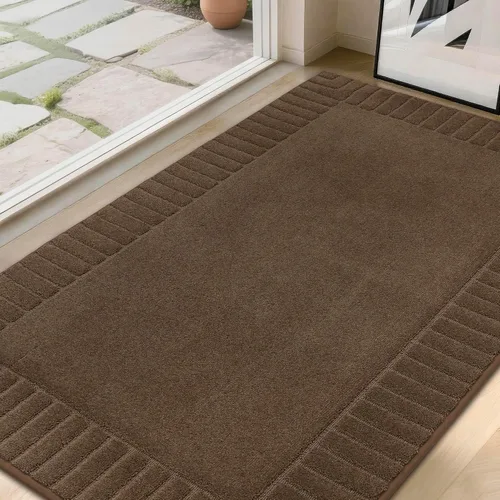 Miniatura 21 de BEQHAUSE Alfombra Antideslizante para Puerta Principal Alfombra Lavable de Bajo Perfil para Entrada Alfombras para Puerta Principal Trampa para Negro