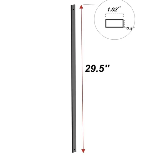 Miniatura 2 de HZIU Paquete de 25 balaustres de cubierta con tapas de extremo y tornillos de 29.5 pulgadas, balaustres rectangulares para escaleras, kit