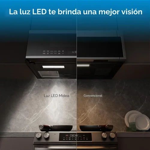 Miniatura 8 de Midea MMO12S3ASTZ Microondas de sobremesa, 1.2 pies cúbicos Microondas delgados con cocción por sensor, Microondas de acero inoxidable, 1000W