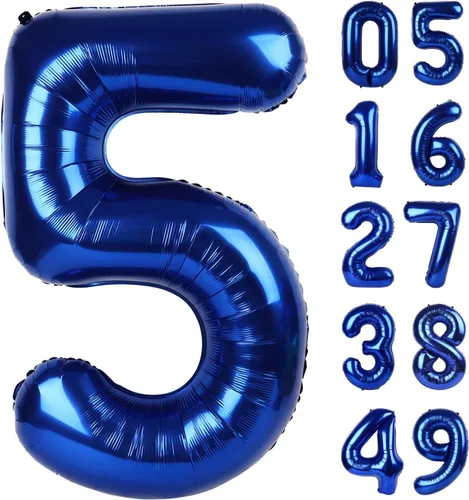 Miniatura 455 de Globo de cumpleaños número 4 dorado de 40 pulgadas, globos gigantes del número cuatro 14 24 34 40 44 2024, globos grandes de lámina de mylar para Oro