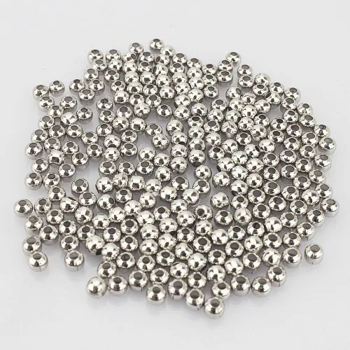 Miniatura 21 de (R) Cuentas de metal lisas y redondas de bronce envejecido de 8 mm, 200 piezas