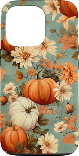 Miniatura 10 de Funda con temática de otoño para iPhone 12/12 Pro, diseño vintage de otoño con diseño de calabaza y calabaza