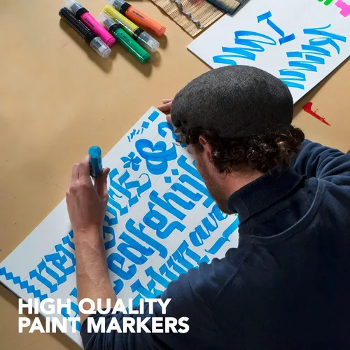 Miniatura 5 de Krink K-55 - Rotulador de pintura negra – Rotuladores de pintura acrílica de arte fino vibrante y opaco para superficies lisas – Marcadores