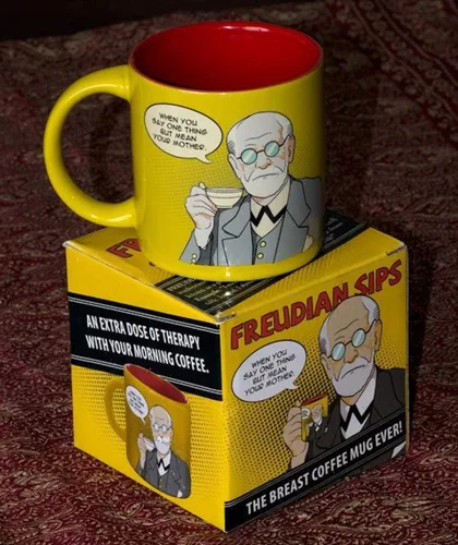 Miniatura 7 de Freudian Sips Taza de café - Revierta años de represión mientras bebe su café - Viene en una divertida caja de regalo