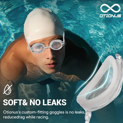 Miniatura 6 de Swim Goggles for Adult Men Women Youth, Bungee Strap Swimming Goggles No Hair Pulling Mirrored/Clear Lens Goggles 06-transparente