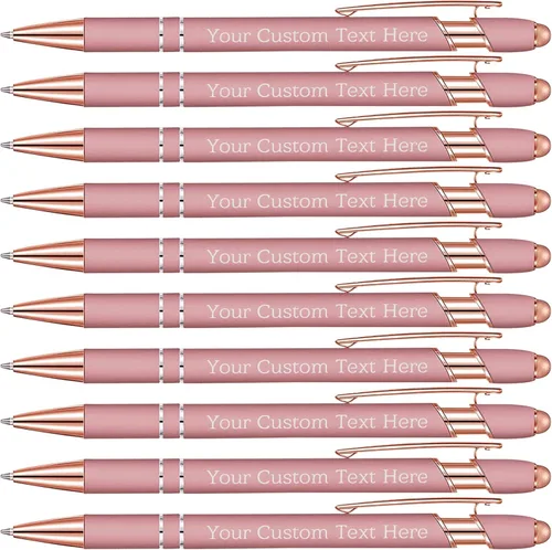 Miniatura 61 de Bolígrafos personalizados personalizados con grabado gratuito a granel con mensaje de nombre, bolígrafos personalizados para negocios, oficina