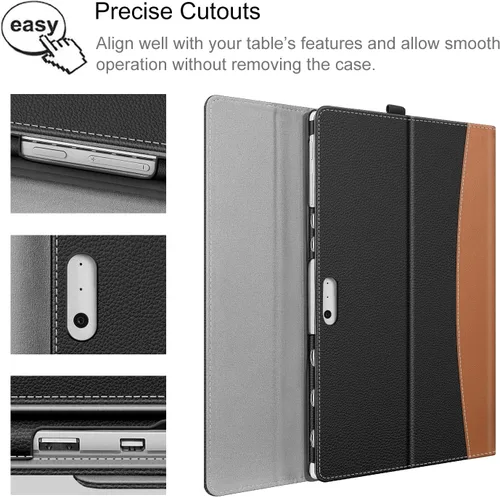 Miniatura 5 de Funda Fintie para Microsoft Surface Pro 7 Plus, Surface Pro 7/6/5/4/3 de 12,3 pulgadas - Cubierta de negocios tipo portafolio con bolsillo, Negro