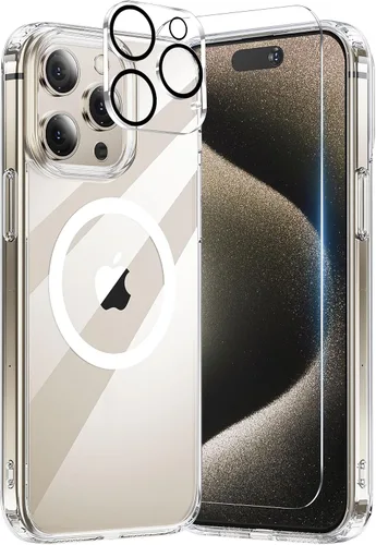 Miniatura 11 de Funda magnética diseñada para iPhone 11 Pro Max, [probada en caídas de grado militar] [compatible con MagSafe] Funda protectora delgada translúcida