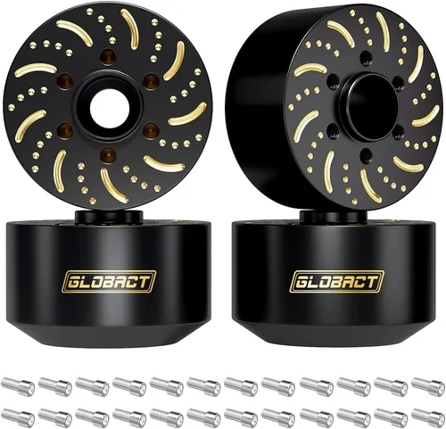 Miniatura 7 de GLOBACT Juego de pesos extendidos de latón negro de 5.43 oz, juego de contrapeso de 0.236 in, cubo hexagonal extendido para Trx4 Trx6 Axial SCX10 II