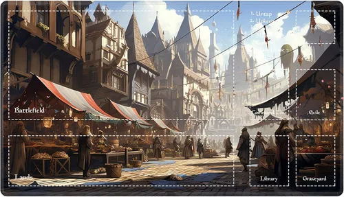 Miniatura 15 de Alfombra de juego con zonas para juego de cartas MTG, alfombras de juego de mesa, alfombras de juego de mesa de Magic, 61x35.5 cm, alfombra de juego