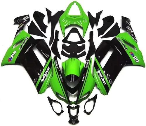 MC Verde Negro Carenado Ajuste para Kawasaki Ninja 2007 2008 ZX6R 636 ZX-6R Molde de Inyección ABS Plásticos Nuevo Carrocería 07 08 M18