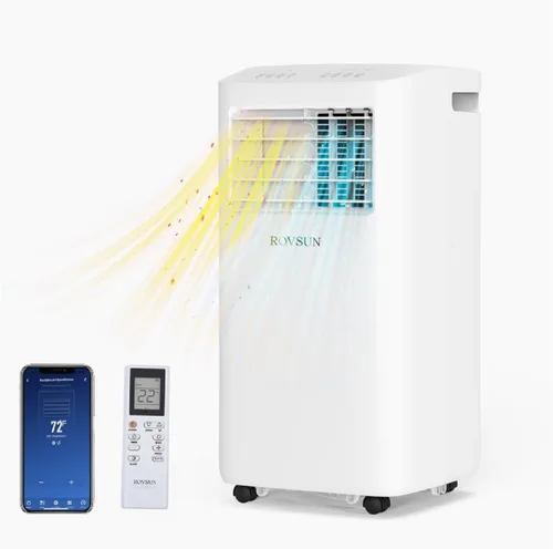 Miniatura 8 de ROVSUN - Aire acondicionado portátil inteligente de 8.000 BTU con WiFi, control remoto y aplicación, enfriador, deshumidificador y ventilador 3