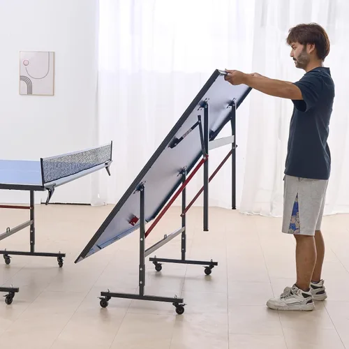 Miniatura 8 de VEVOR Mesa de ping pong, juego de tenis de mesa profesional, mesa de tenis de mesa portátil de MDF para interiores, mesa de ping pong plegable
