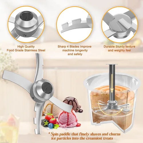 Miniatura 3 de Hoja de paleta de repuesto compatible con Ninja Swirl por Creami NC700 NC701 NC701C Series fabricantes de helados, piezas de repuesto para Ninja