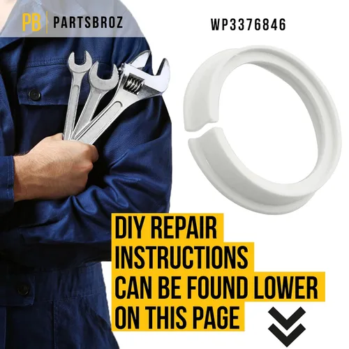 Miniatura 6 de PartsBroz WP3376846 - Sello de brazo de pulverización inferior, compatible con lavavajillas Whirlpool Kenmore KitchenAid Estate, reemplaza a