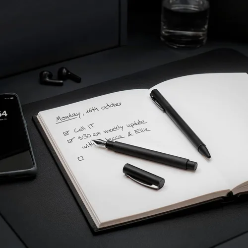Miniatura 8 de Faber-Castell Ambition - Pluma estilográfica, color negro Azul-Blanco