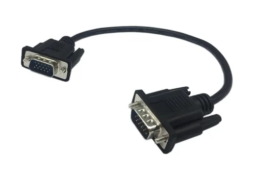 Miniatura 2 de CERRXIAN 1 pie VGA SVGA 15 Pin HD15 macho a macho adaptador de video Monitor Cable para PC portátil TV Porjector (mm)