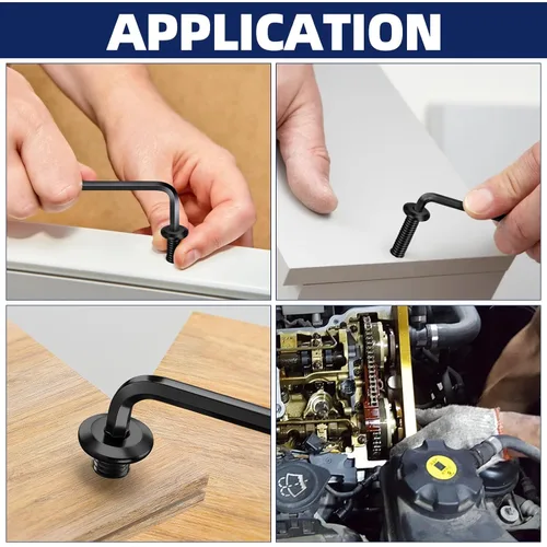 Miniatura 5 de Tornillos de cabeza plana de 1/4-20 x 1-1/4 pulgadas, tornillos de conector avellanados, acero inoxidable 18-8 (304), óxido negro, totalmente