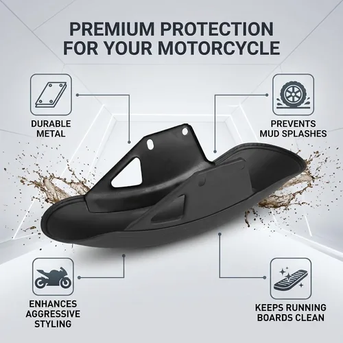 Miniatura 4 de Protector delantero de la aleta del fango de la motocicleta para GN125 GN250 negro metal guardabarros cubierta resistente protección todoterreno