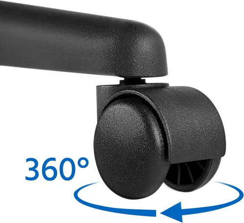 Miniatura 9 de Yaheetech Silla de oficina ergonómica de malla sin brazos, silla giratoria de respaldo medio con ruedas, silla de estudio de altura ajustable