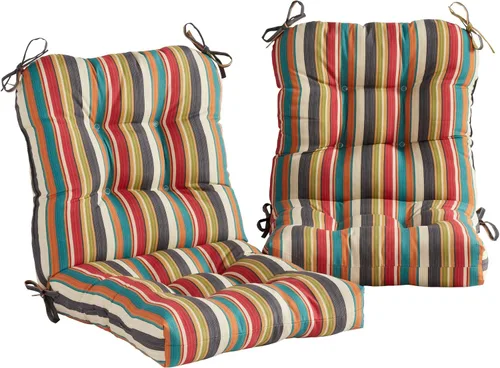 Miniatura 27 de South Pine Porch Juego de 2 cojines para asiento y respaldo para exteriores, color gris a rayas, 2 unidades Canopy Stripe Gris