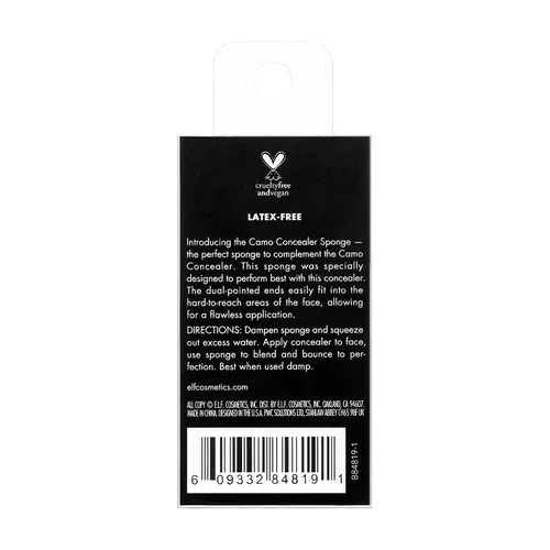 Miniatura 5 de e.l.f. Esponja correctora de camuflaje, esponja de maquillaje con espuma sin látex y extremos de doble punta para mezclar, vegana y libre