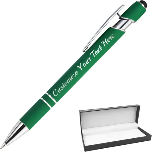 Miniatura 34 de Bolígrafos personalizados con punta de lápiz digital, bolígrafos grabados personalizados, bolígrafo de bola de tacto suave, bolígrafos con nombre