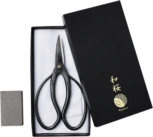Miniatura 3 de Wazakura Kit de cuidado de recorte de bonsái japonés fabricado en Japón, tijeras tradicionales Hanafubuki para bonsái de 7 pulgadas (7.087 in) +