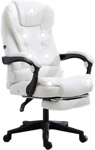 Miniatura 9 de Leather Desk Gaming Chair with Footrest 7-Point Massage Double seat Cushion Ergonomic High Backrest Office Computer Chairs for Workspace Conference