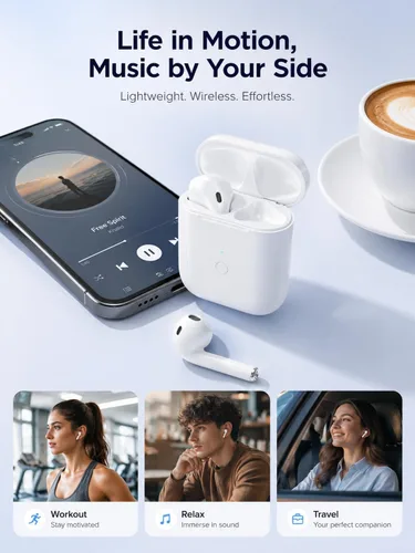 Miniatura 2 de Replacement Charging Case for AirPods 1 2, Wireless Charging Case, Bluetooth Pairing Sync Button, Lightning Charging Port (Earbuds Not Included)