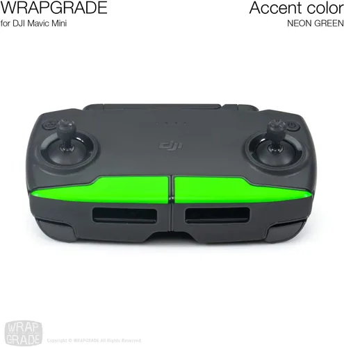 Miniatura 3 de Wrapgrade Skin compatible con DJI Mavic Mini Color decorativo Verde neón