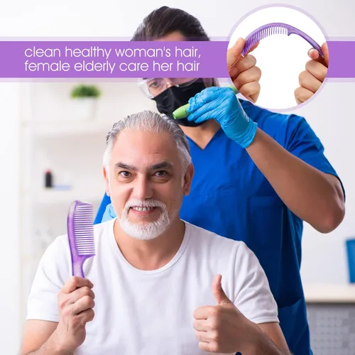 Miniatura 6 de Nuogo 100 peines coloridos para el cabello a granel para personas sin hogar, desechables, envueltos individualmente, suministros para cuidado