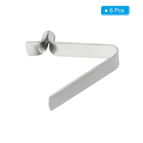 Miniatura 3 de PATIKIL Broches de paleta de kayak de 0.197 x 0.118 in, paquete de 6 clips de acero en forma de V de un solo pasador, clips de resorte, tubo
