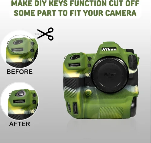 Miniatura 7 de Funda de cámara para Nikon Z9 - Funda protectora de silicona para cámara réflex digital, jaula desmontable, a prueba de golpes, a prueba de polvo