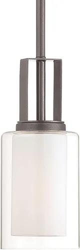 Miniatura 2 de Minka Lavery 4101-172 Parsons Studio Mini colgante, 1 luz, 100 vatios totales, 4.25 pulgadas de alto x 10 pulgadas de ancho, hierro ahumado