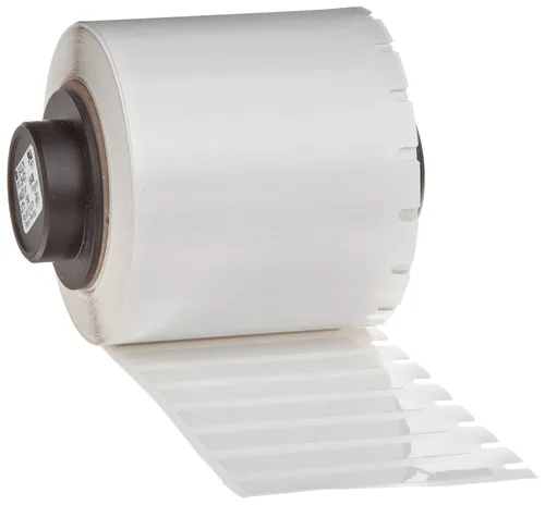 Brady PTL-28-473 TLS 2200 y TLS PC Link de 1.5 pulgadas de ancho x 0.25 pulgadas de alto, B-473 Poliéster disipador estático, etiqueta blanca con