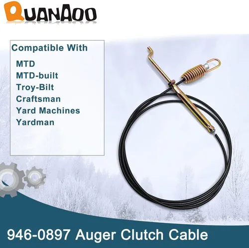 Miniatura 4 de Cable de control de barrena 946-0897 para máquinas MTD Craftsman Yard Machines Troy-Bilt Yard Man quitanieves compatible con MTD Built 2 etapas