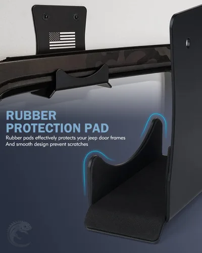 Miniatura 4 de Perchas de almacenamiento para puertas compatibles con Jeep Wrangler 1956-2024, soporte de almacenamiento de puerta extraíble montado en la pared