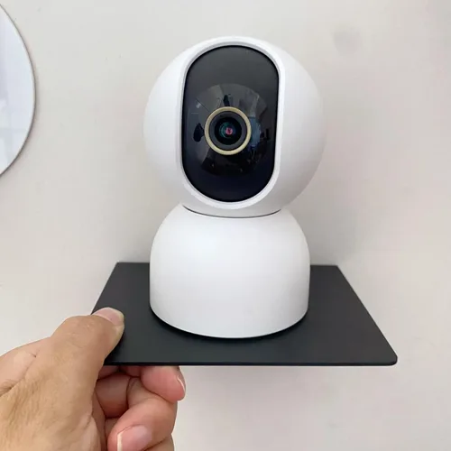 Miniatura 2 de Estante pequeño para pared, 5 pulgadas, estantes flotantes de metal para eco, cámaras, estantes de montaje en pared para altavoces pequeños